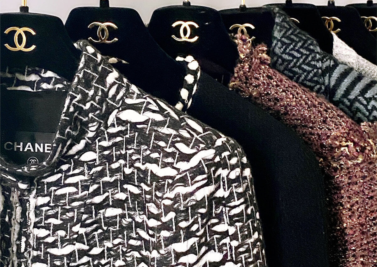 Chanel, tweed coat and dress with fur - Unique Designer Pieces