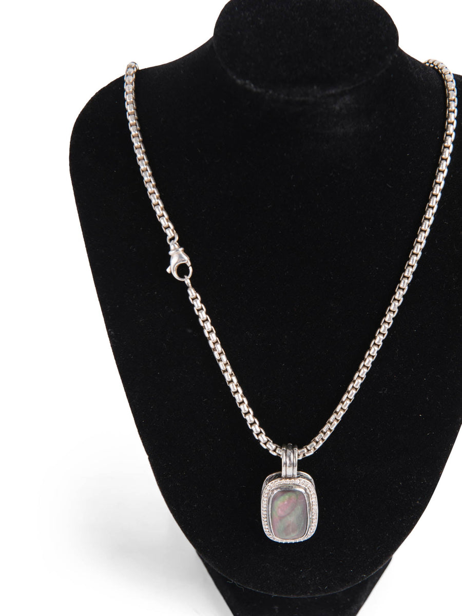 D.Y hotsell Pearl Silver Necklace