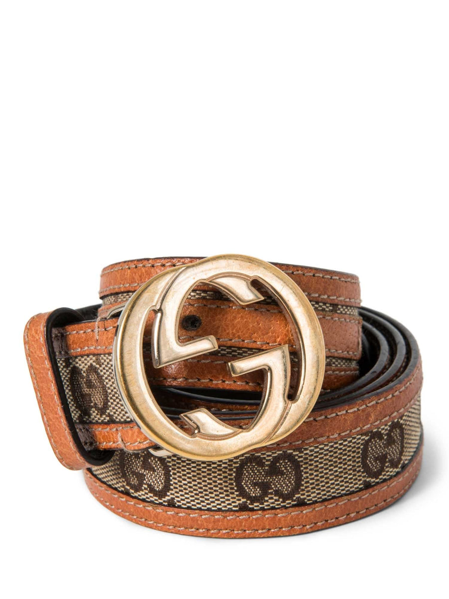 Gucci Brown GG outlet Supreme Buckle Belt