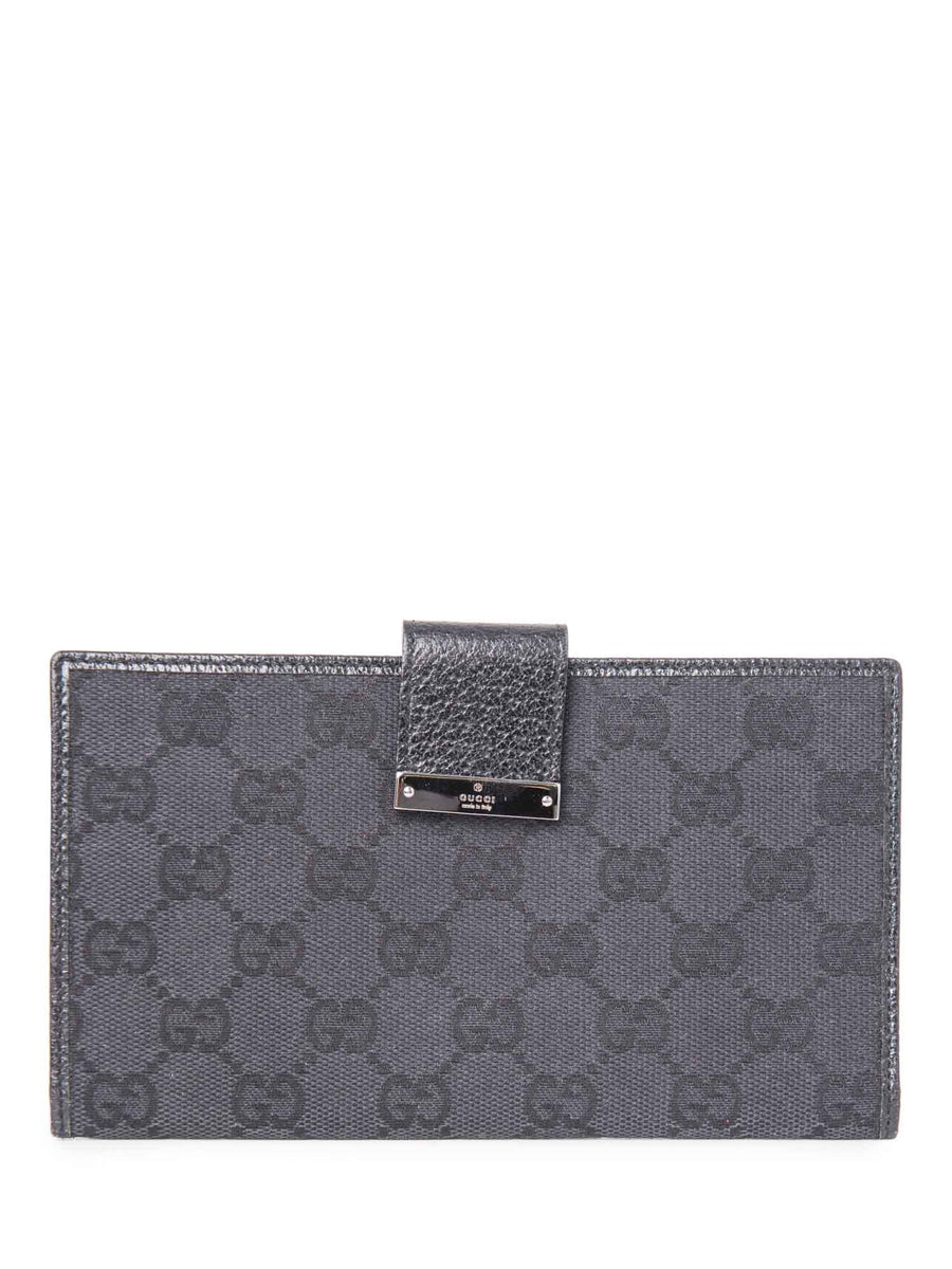 Gucci GG hotsell canvas-leather long wallet