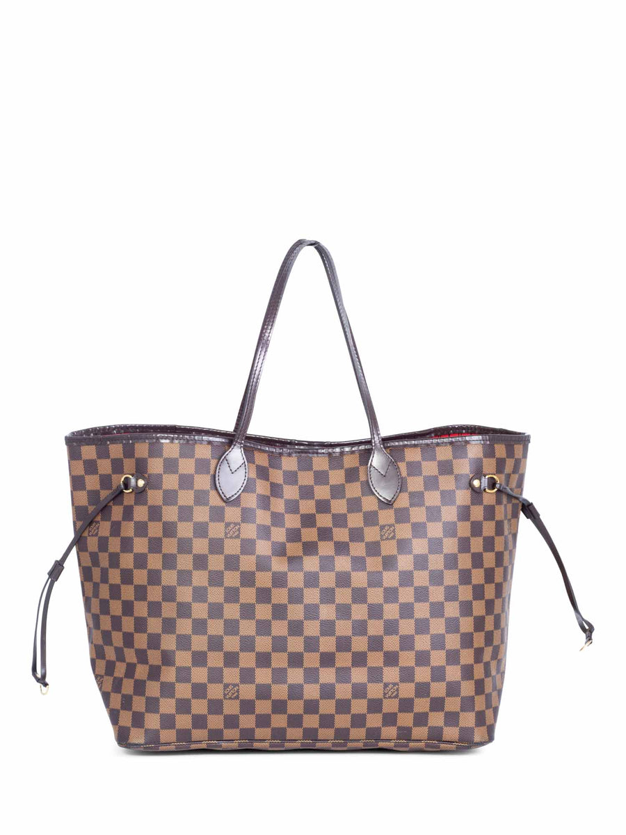 Neverfull leather bag Louis Vuitton Brown in Leather - 33757618