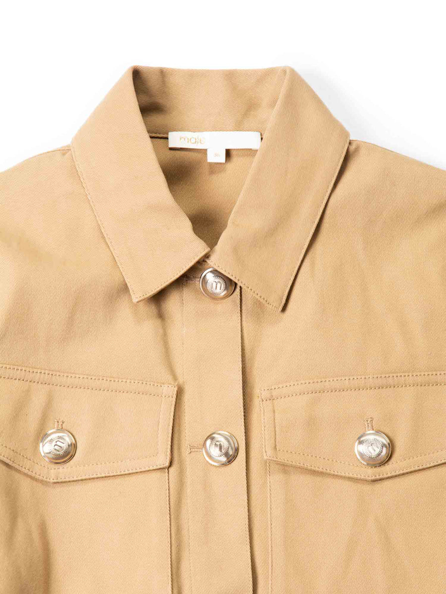 Light Brown Belted Safari Shirt-Jacket