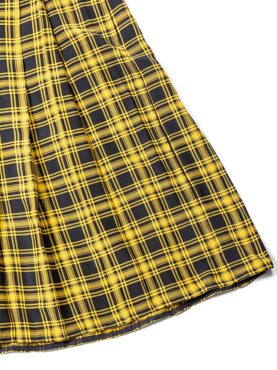 Lasula yellow tartan skirt best sale