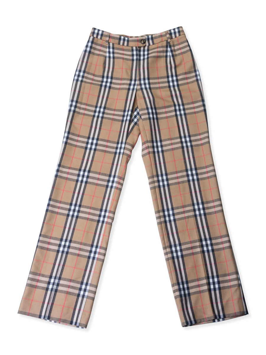 Y2K Vintage Burberry Golf mens US 36 pants nova check beige trousers