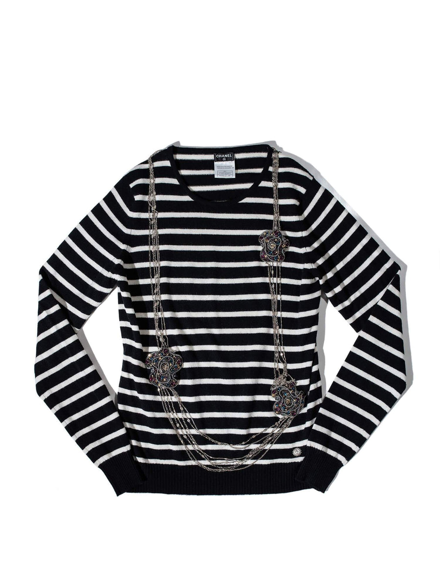 Chanel hot sale striped sweater