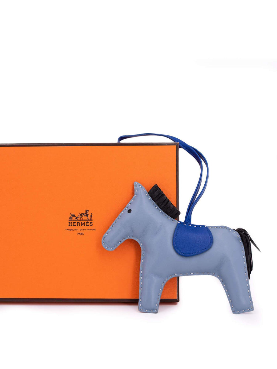Hermès Hermès Rodeo GM Lambskin Horse Bag Charm-Navy (Wallets and Small  Leather Goods,Bag Charms)