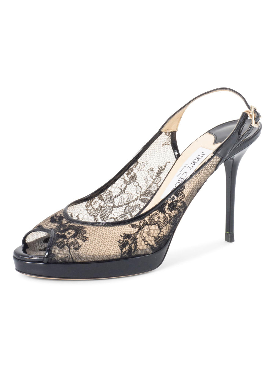 Lace jimmy hot sale choo shoes