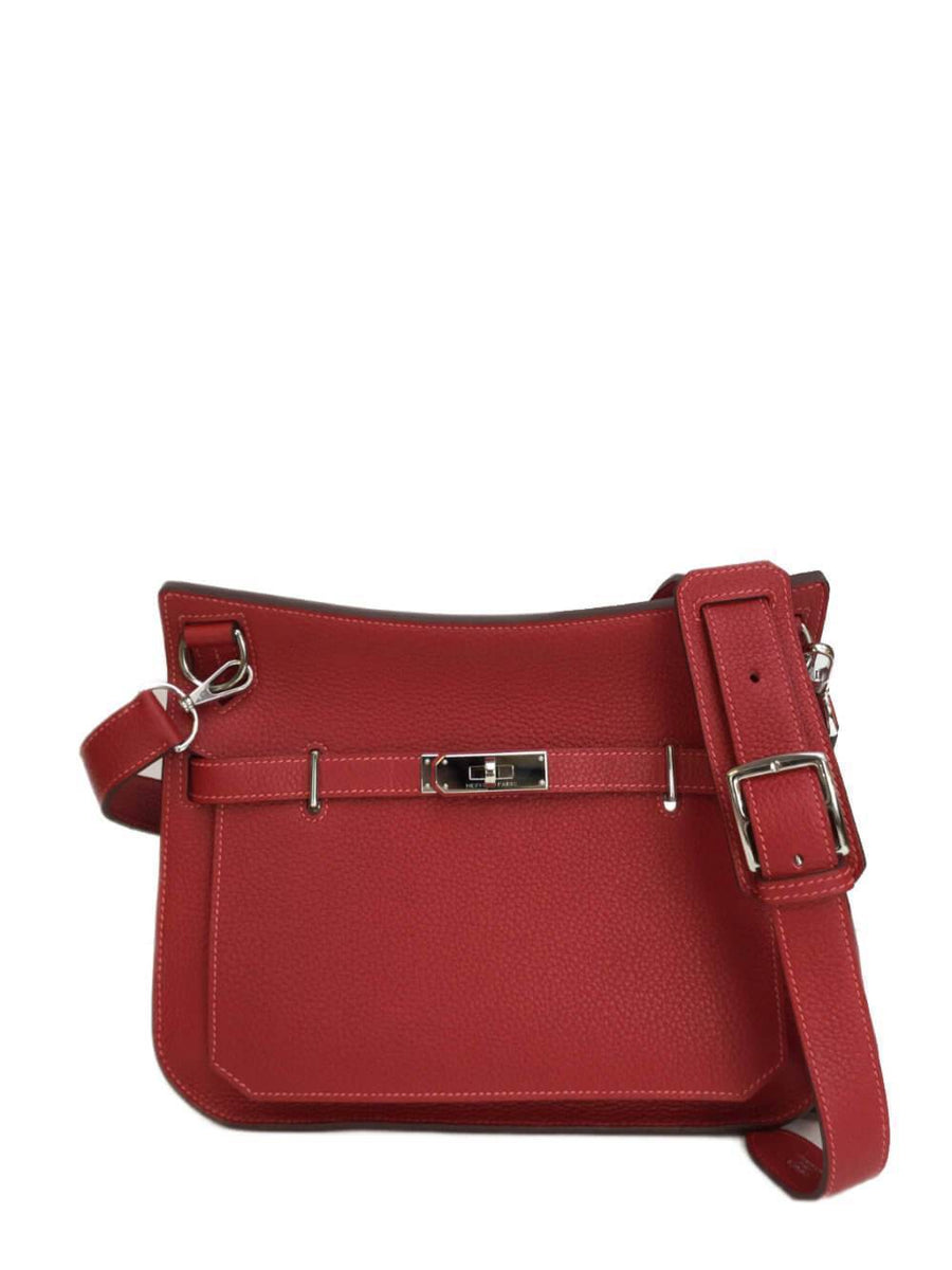 Jypsiere 28 Red Clemence Palladium Hardware Messenger Bag