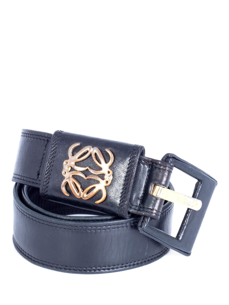 Louis Vuitton - Authenticated Belt - Leather Black Plain for Women, Good Condition