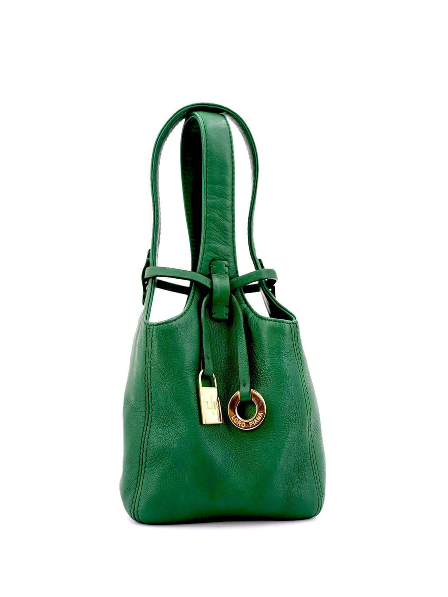 Leather handbag Loro Piana Green in Leather - 31697346