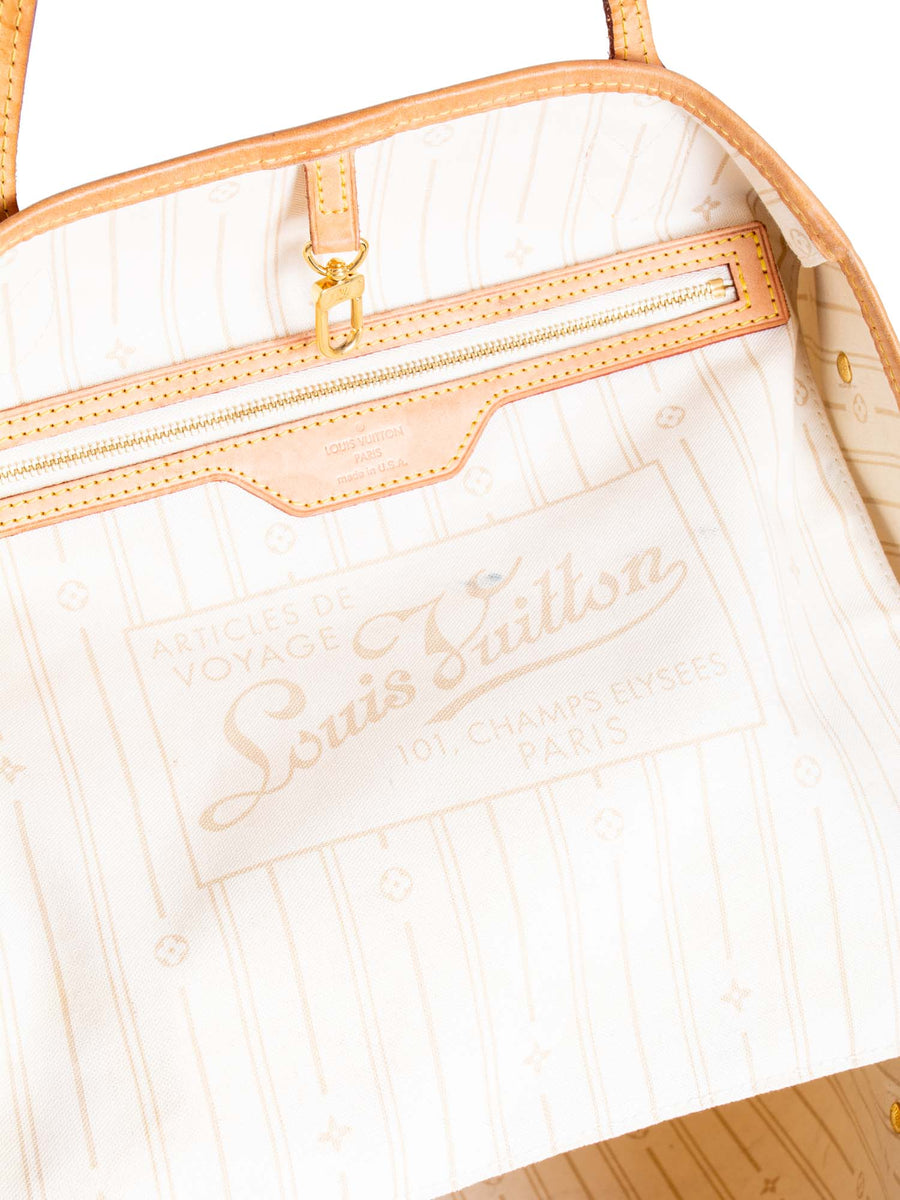 Louis Vuitton Neverfull GM White Cloth ref.711494 - Joli Closet
