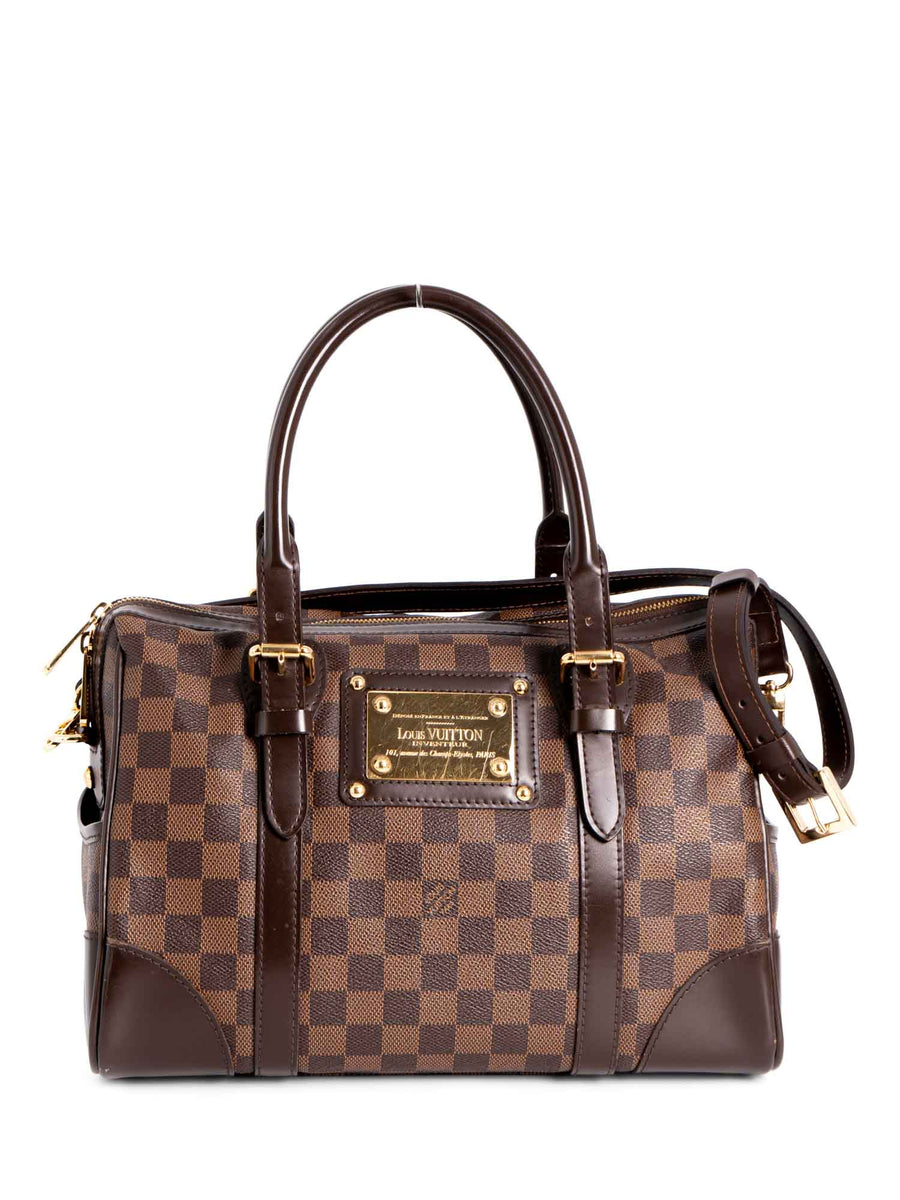 Berkeley leather handbag Louis Vuitton Brown in Leather - 37960817