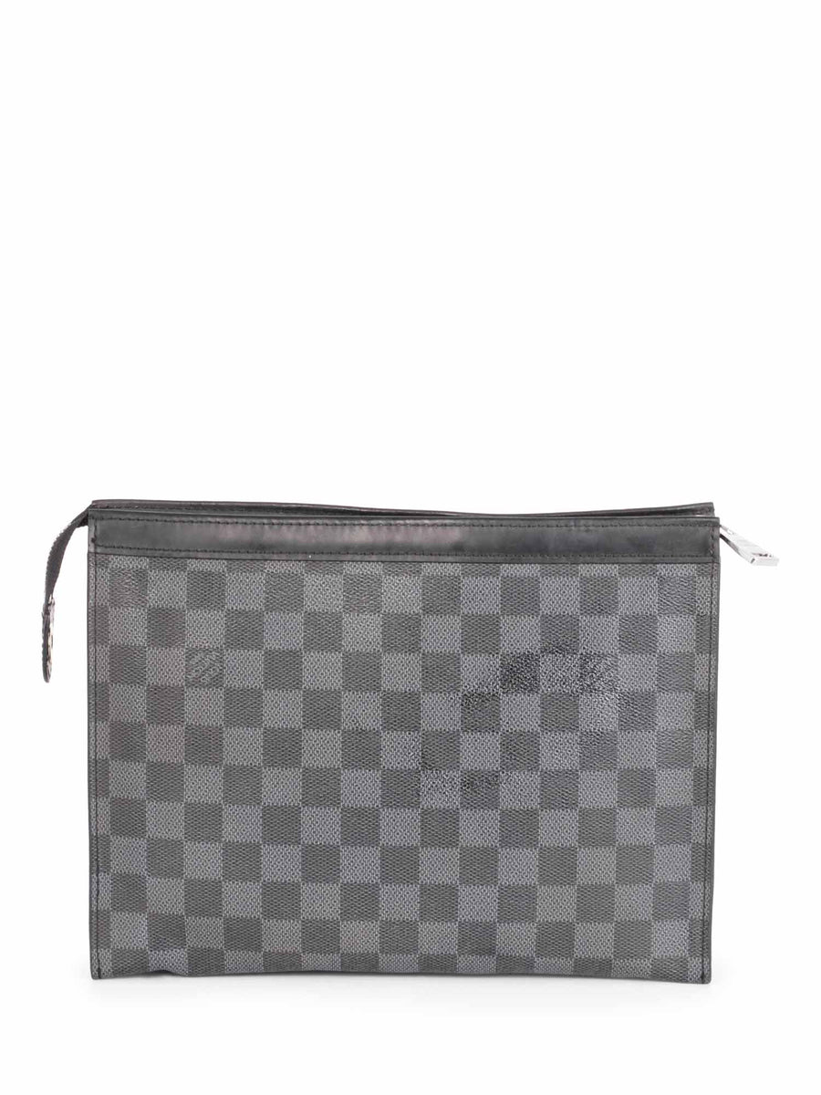 Louis Vuitton Black Damier Graphite Jorn Grey Leather Cloth Pony