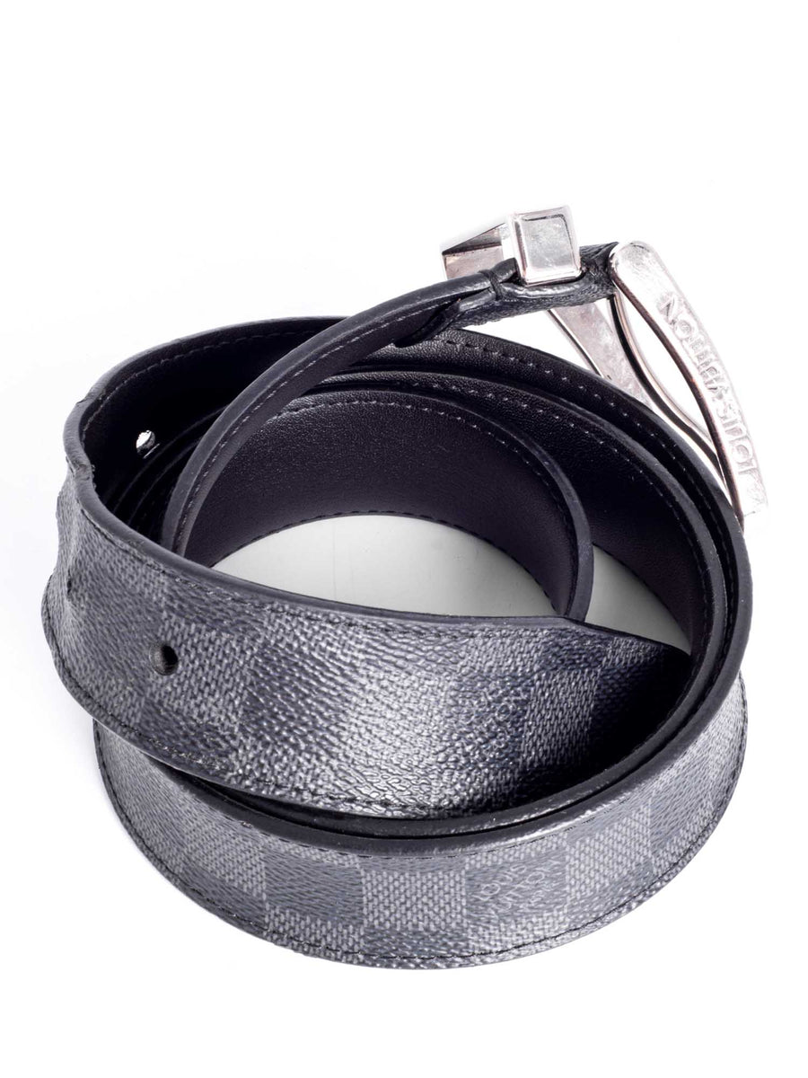 Louis Vuitton, Accessories, Vintage Louis Vuitton Mens Black Leather Belt  With Silver Buckle