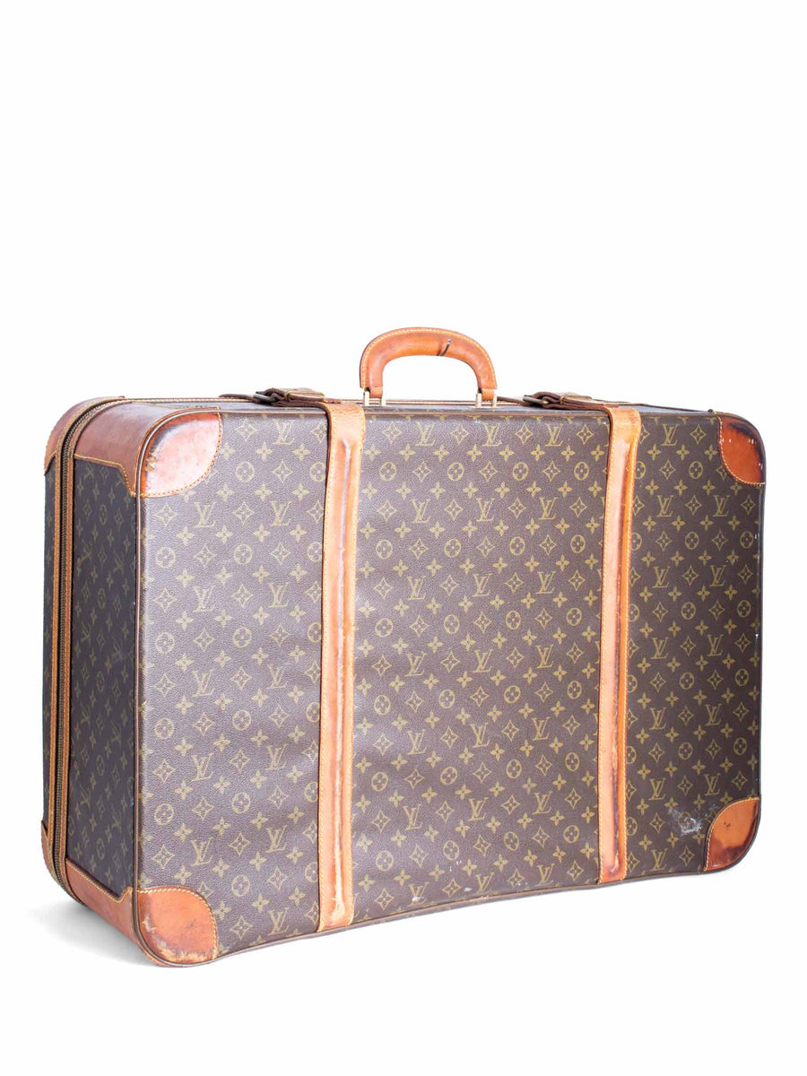 Louis Vuitton Monogram Trunk Hard Case Handbag Luggage Bag Brown LV