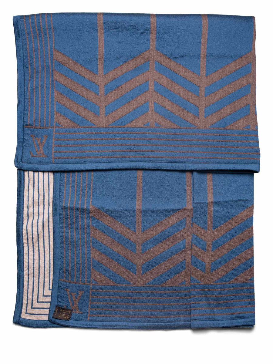 Louis Vuitton Karakoram Blanket Wool & Cashmere In Brown & Beige Tones