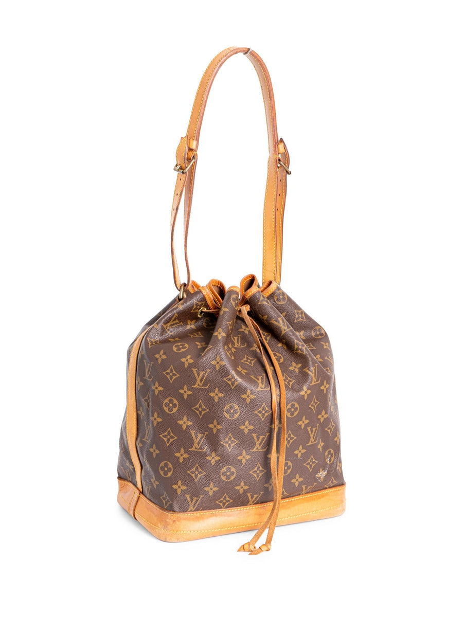 Louis Vuitton Monogram Large Drawstring Bucket Bag Brown