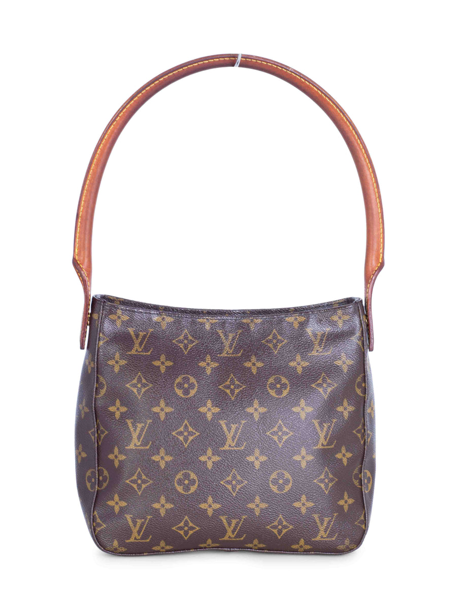 Brown Louis Vuitton Monogram Looping MM Shoulder Bag, Louis Vuitton  Limited Edition Suede and Swarovski Strass Theda Bag