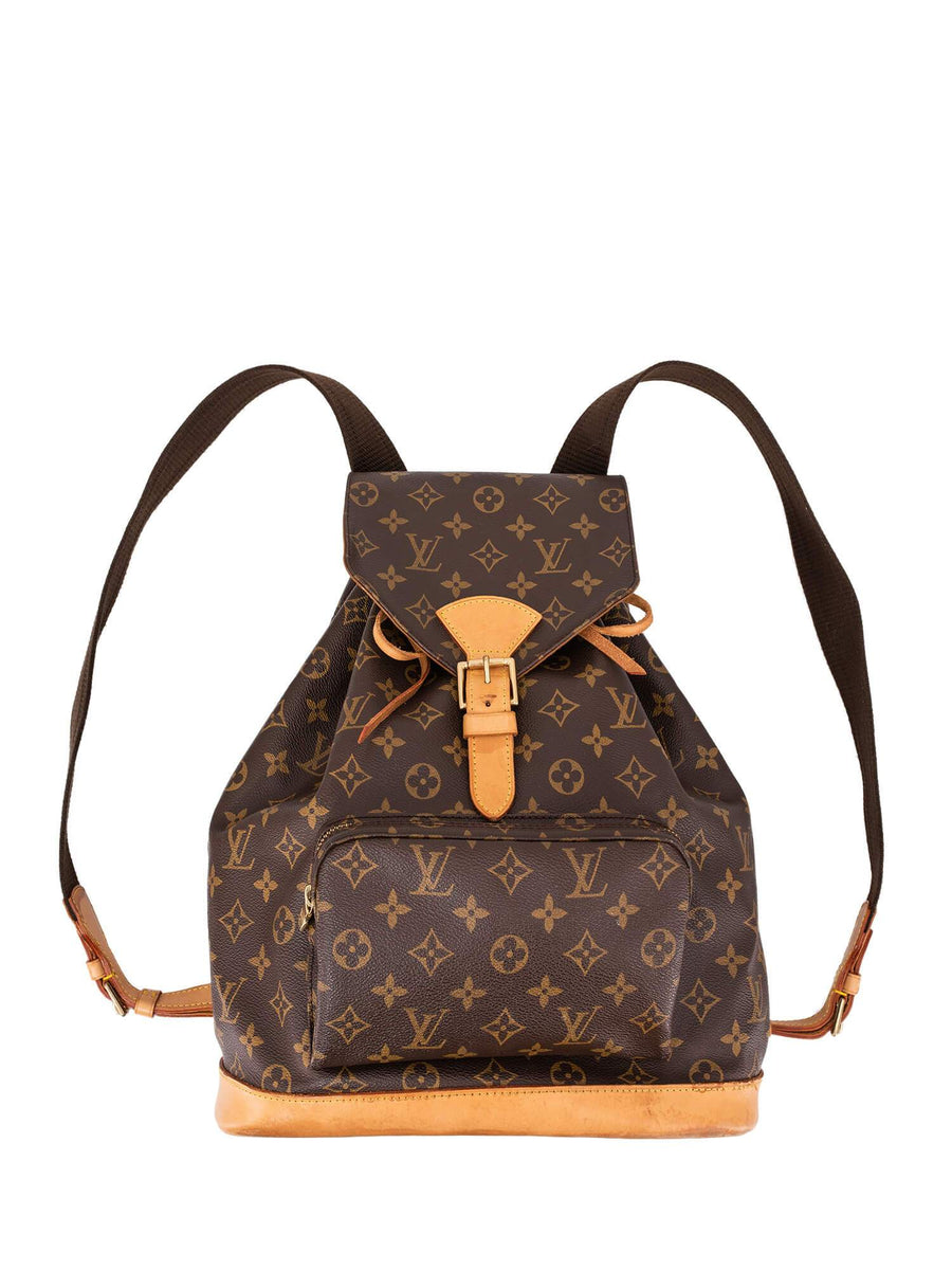 Montsouris leather backpack Louis Vuitton Brown in Leather - 26502258