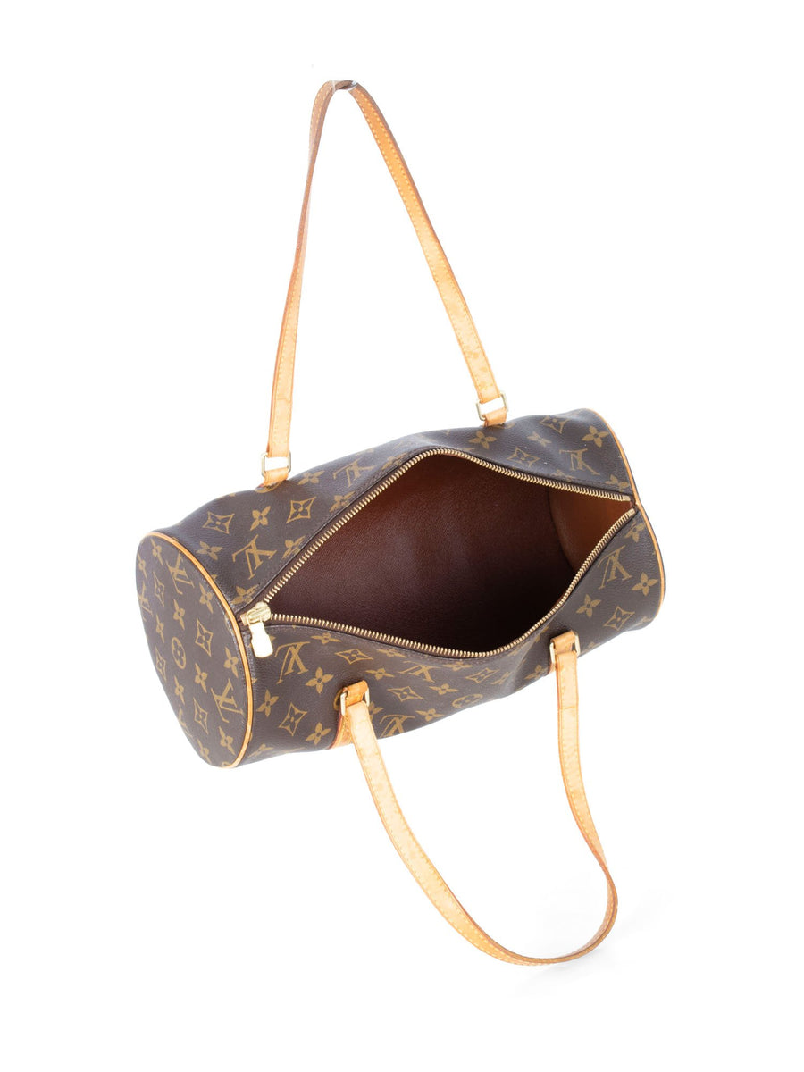 Papillon leather handbag Louis Vuitton Brown in Leather - 29643354