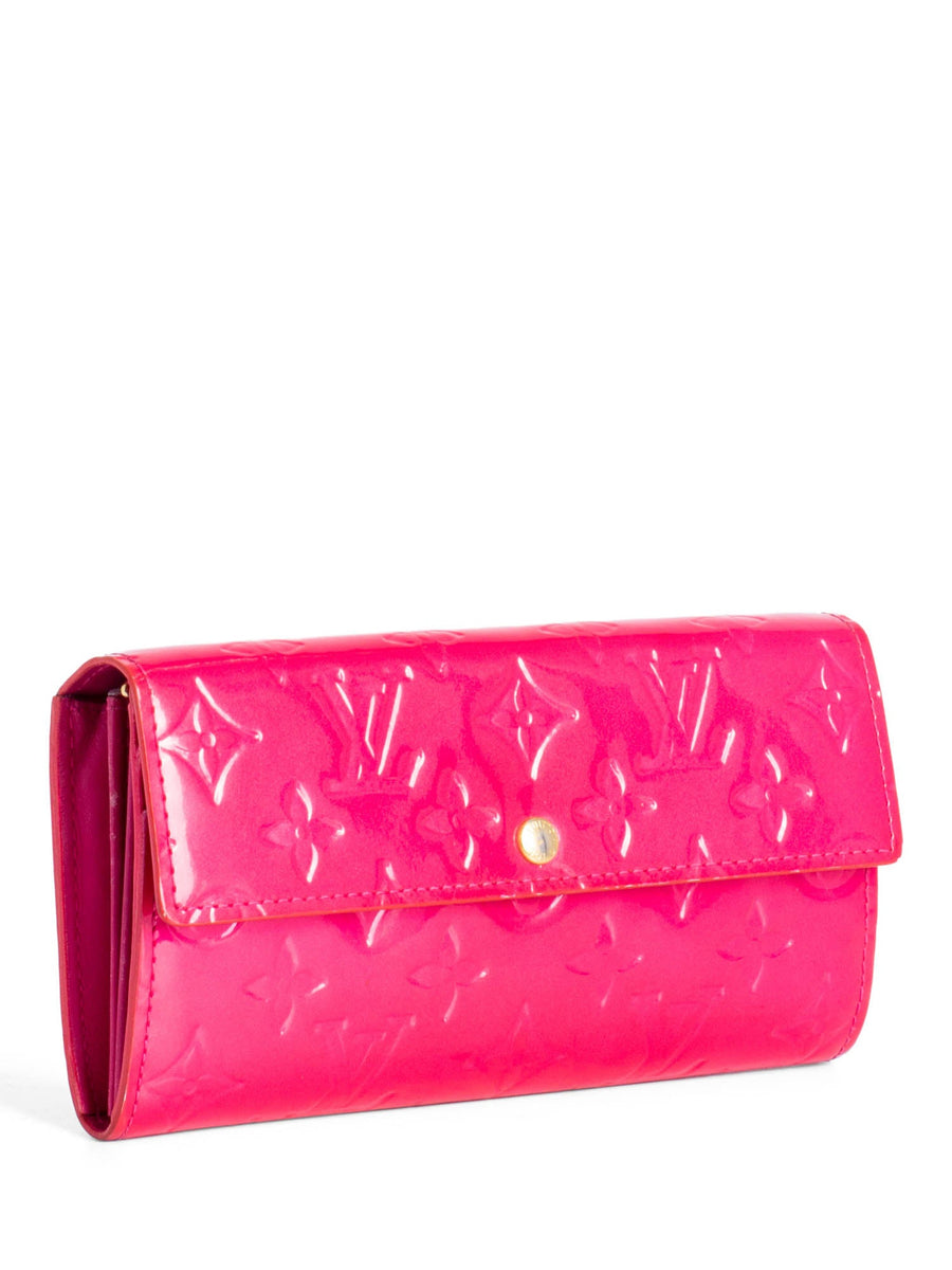 Louis Vuitton Vintage Hot Pink Patent Leather Chain Wallet