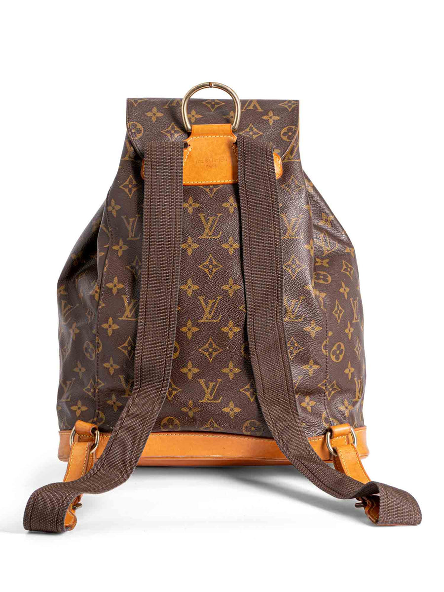 Montsouris vintage leather backpack Louis Vuitton Brown in Leather -  36085595