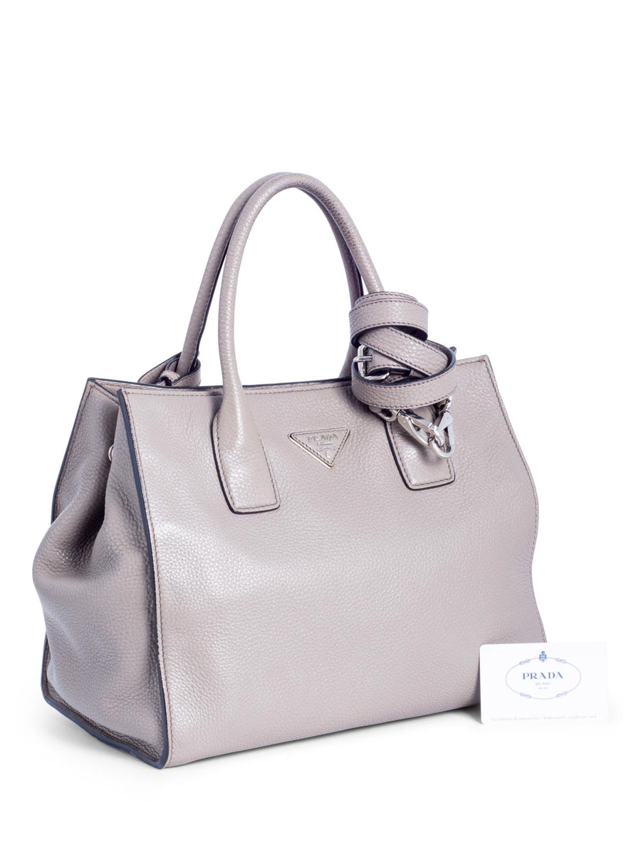 Prada Metallic Leather Top-Handle Bag