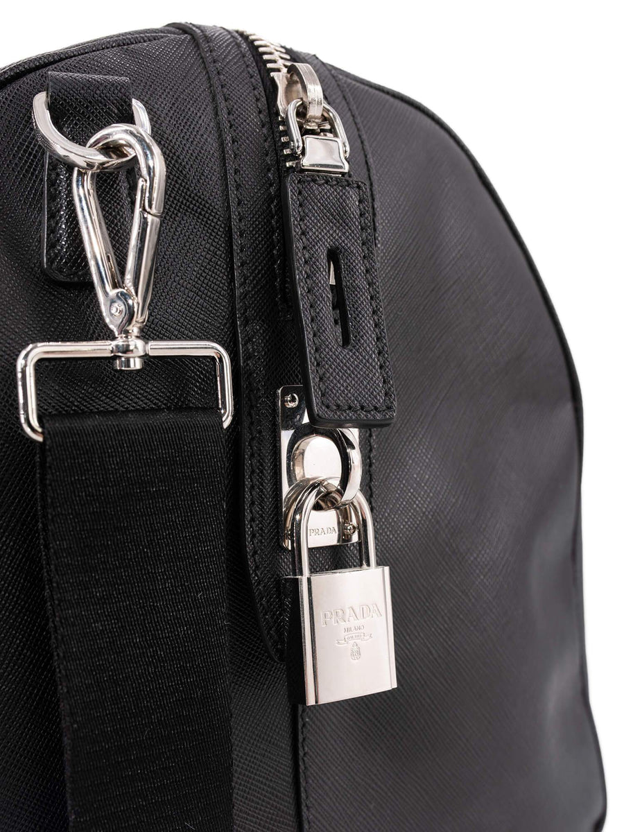 Prada Saffiano Leather Travel Bag, Ivory – Sunset Boutique