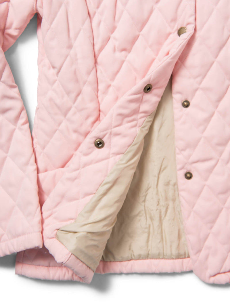 Barbour Logo Quilted Utility Jacket Light Pink-designer resale