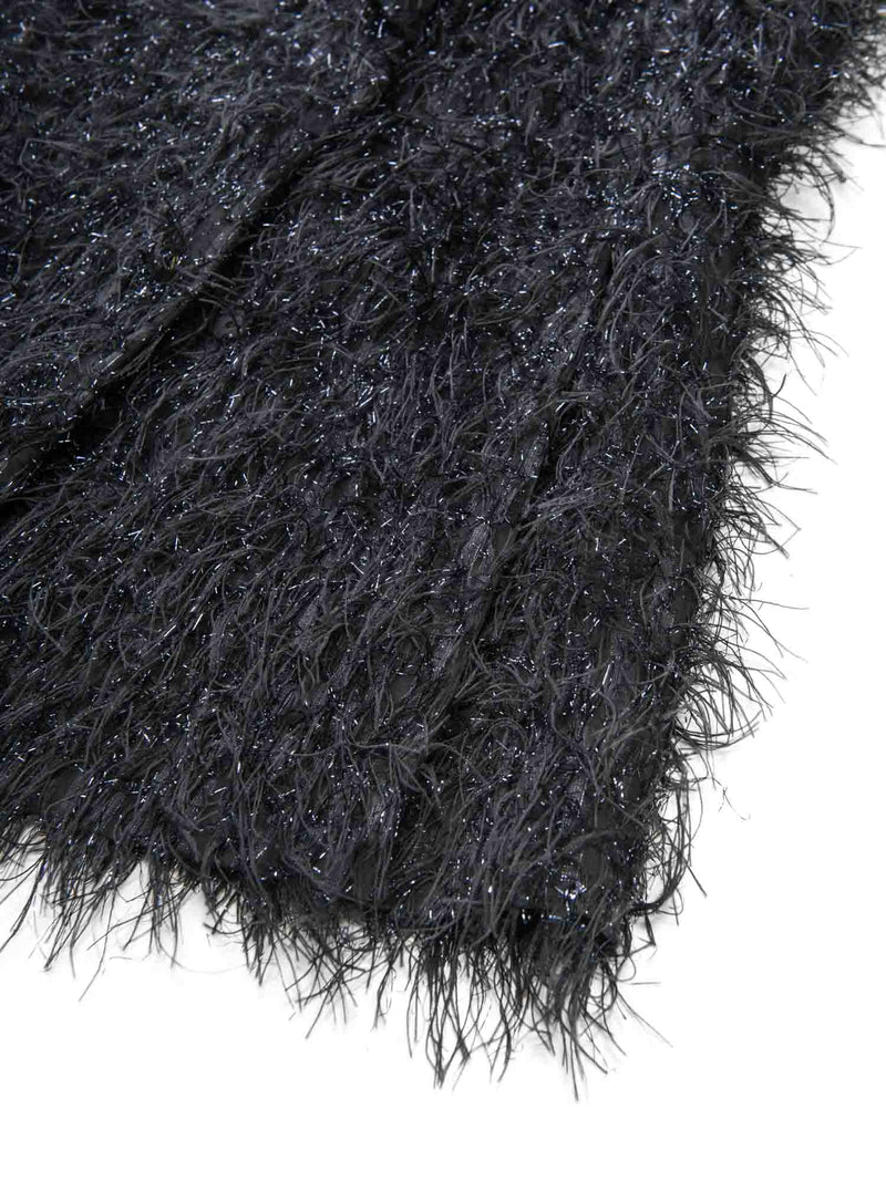 Brunello Cucinelli Runway Sparkling Fringe Vest Black-designer resale