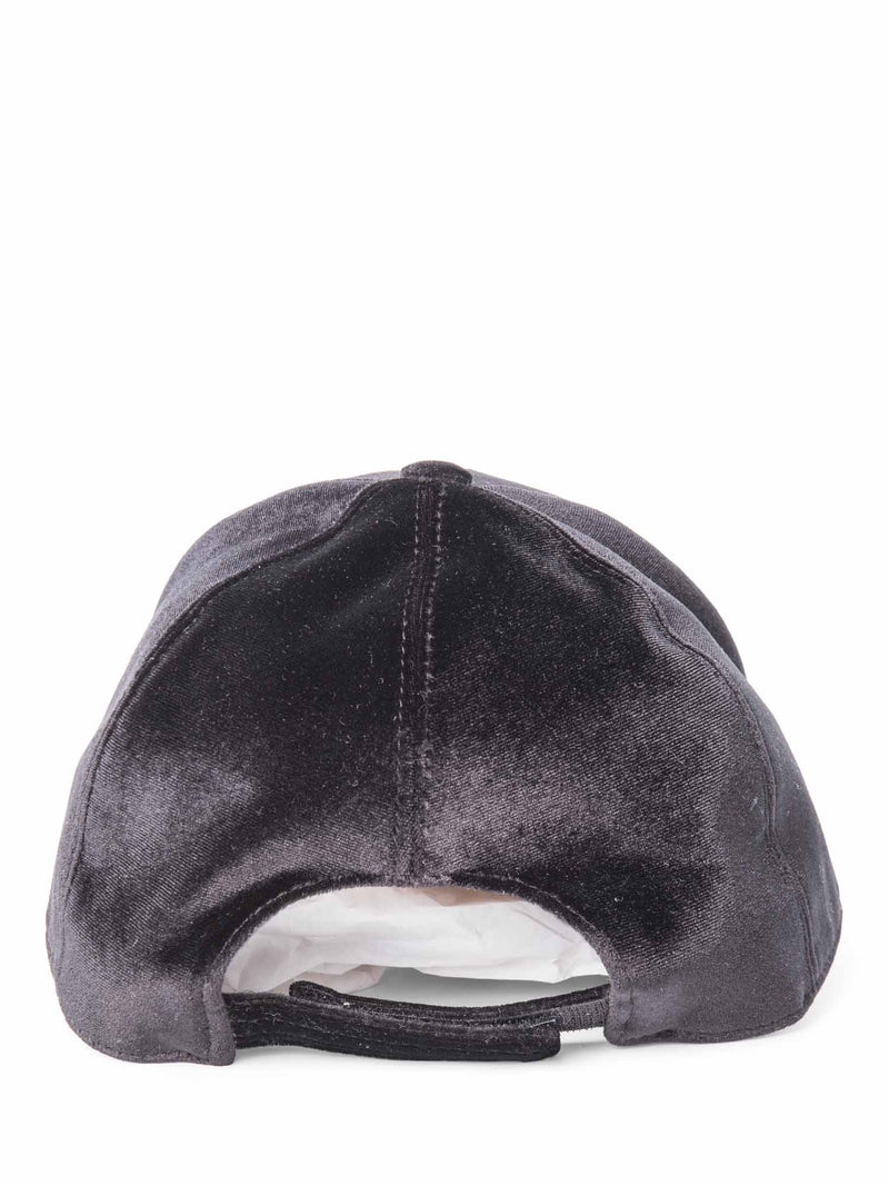 Brunello Cucinelli Velvet Monili Hat Black-designer resale