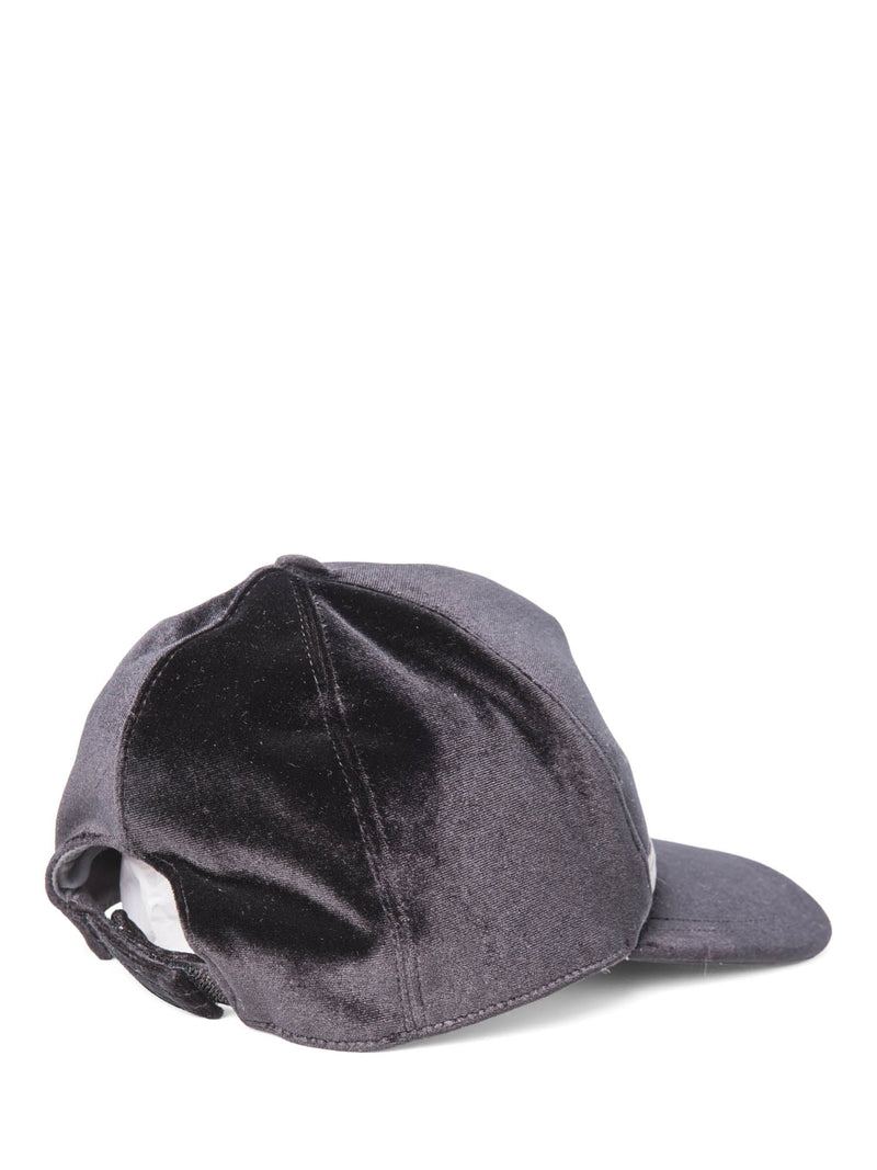 Brunello Cucinelli Velvet Monili Hat Black-designer resale