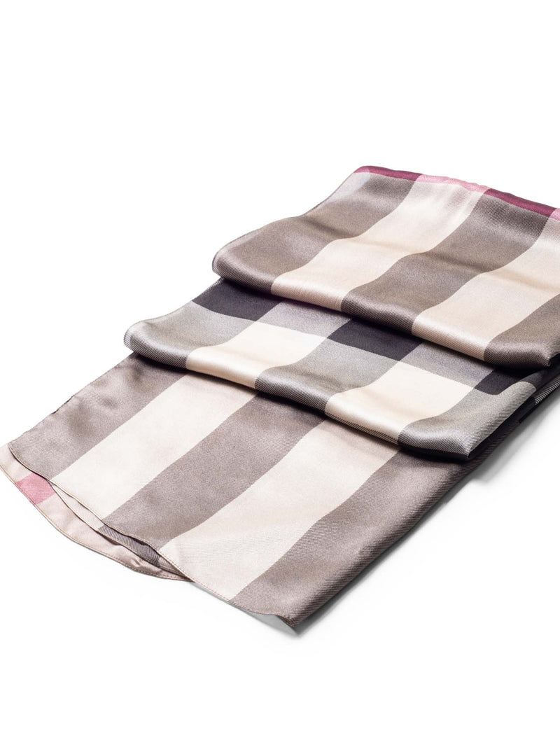 Burberry Check Silk Scarf Multicolor-designer resale