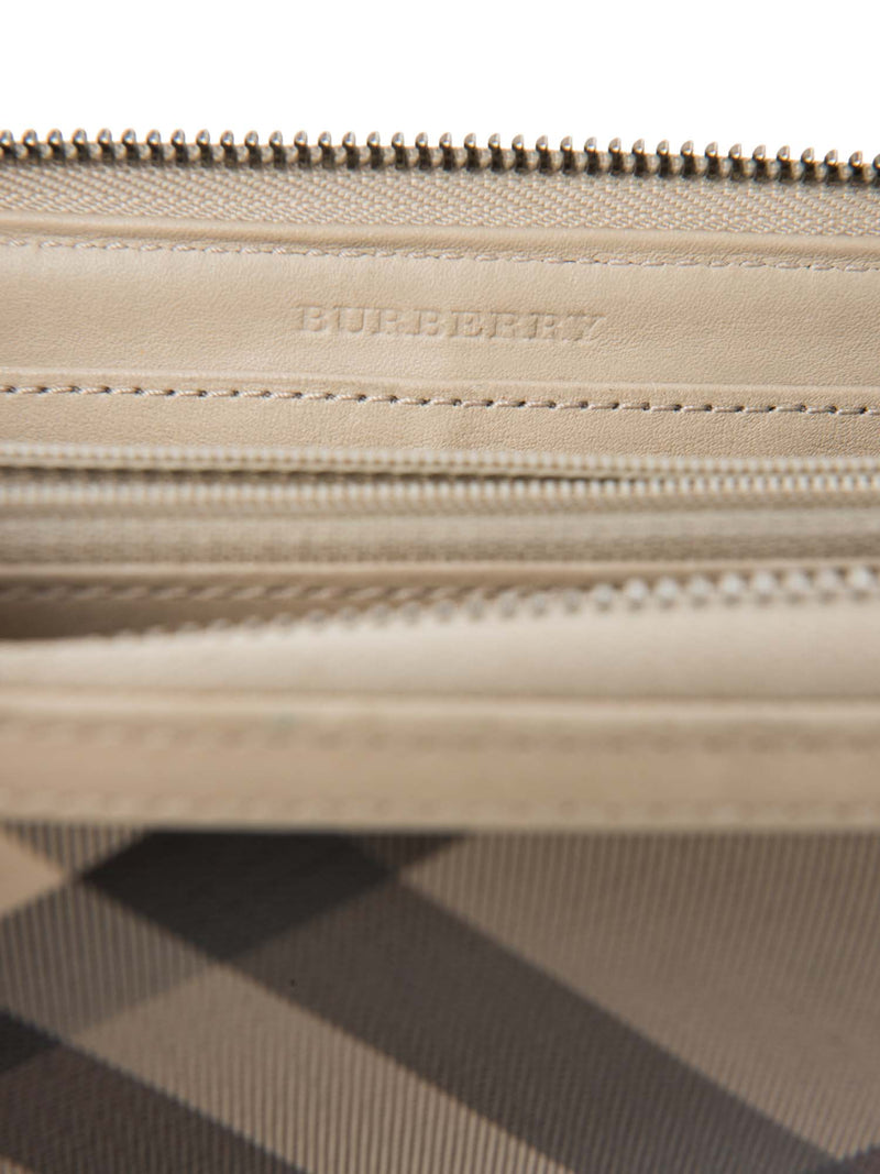 Burberry Nova Check Canvas Long Travel Wallet Beige-designer resale