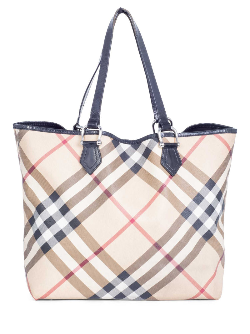 Burberry Nova Check Canvas Neverfull Tote Beige Black-designer resale