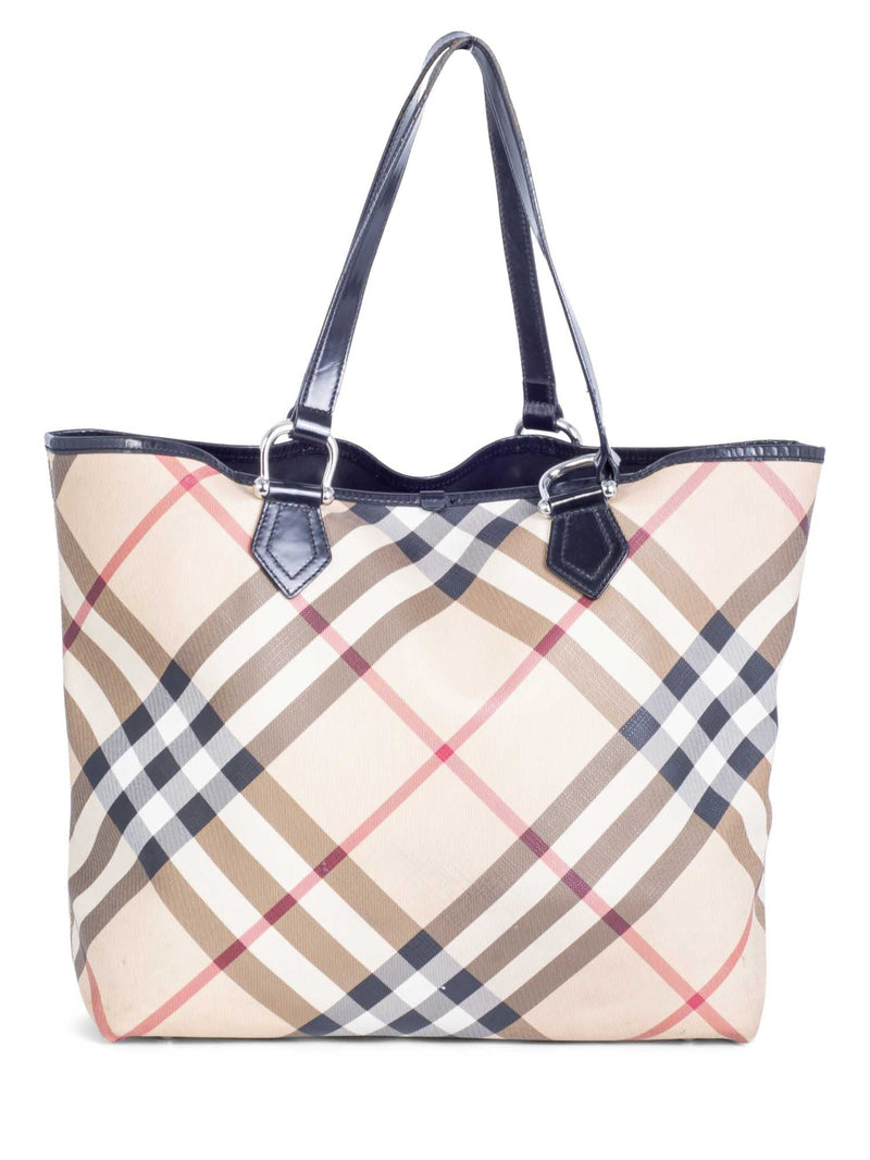 Burberry Nova Check Canvas Neverfull Tote Beige Black-designer resale