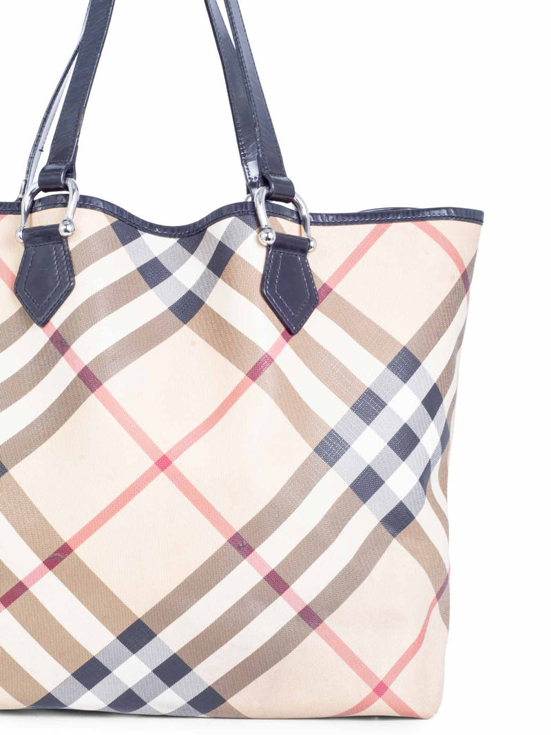 Burberry Nova Check Canvas Neverfull Tote Beige Black-designer resale