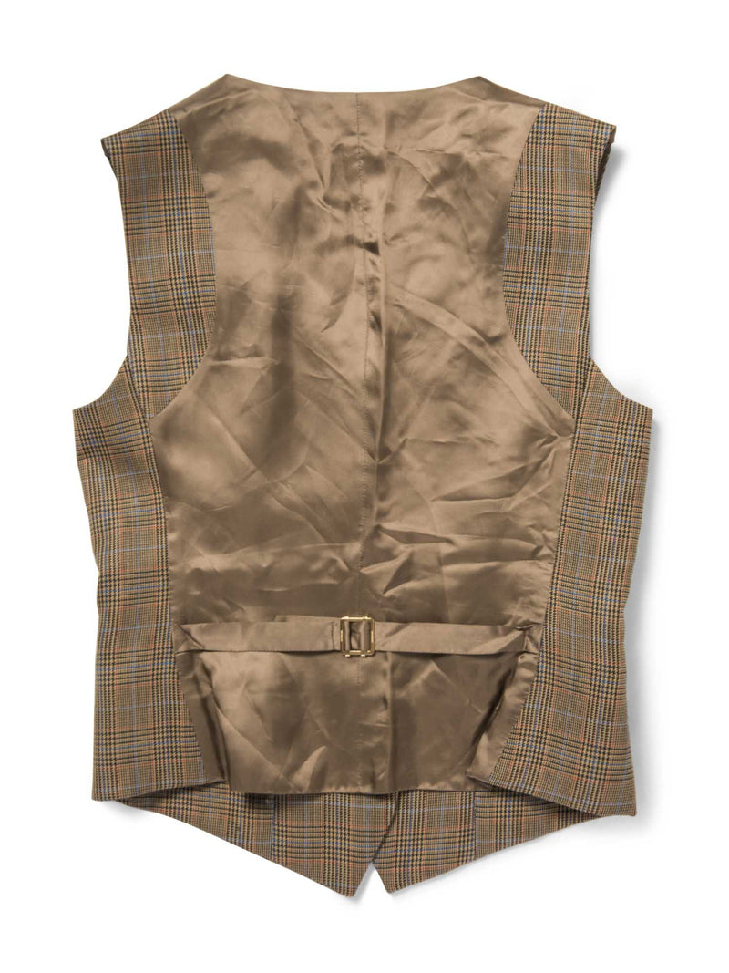 Burberry Wool Check Sleeveless Vest Brown-designer resale