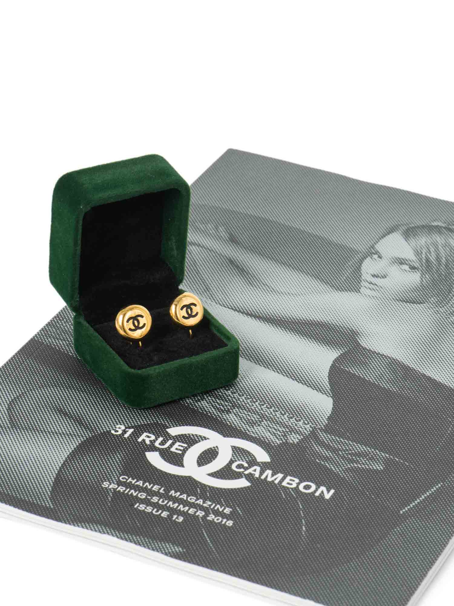 CHANEL CC Logo 24K Gold Plated Earrings-designer resale