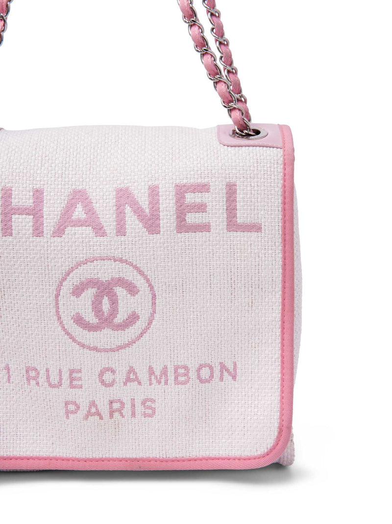 Chanel CC Logo Raffia Messenger Flap Bag Pink Ivory-designer resale