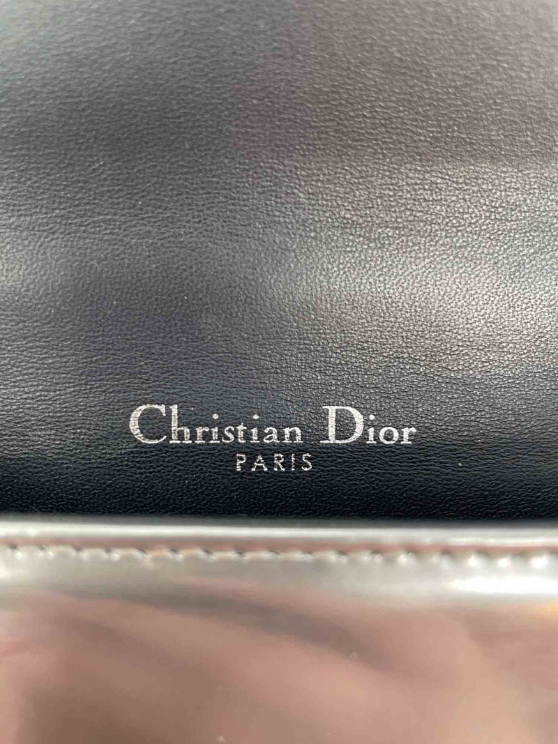 Dior Red Metallic Patent Micro Cannage Small Diorama Bag