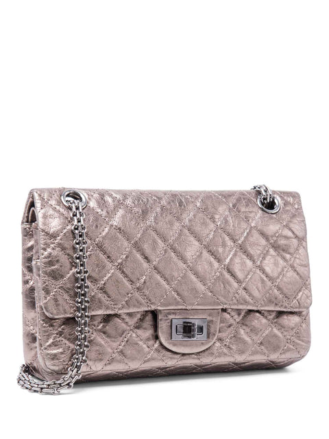 CHANEL 2.55 Leather Reissue Medium Double Flap Bag Taupe