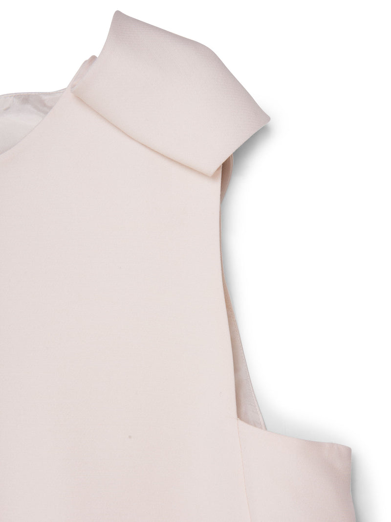 Valentino Runway Silk Wool Bow Tunic Ivory