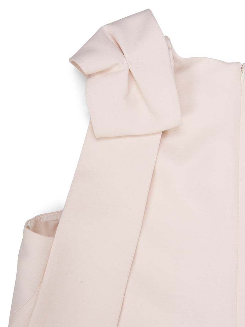 Valentino Runway Silk Wool Bow Tunic Ivory