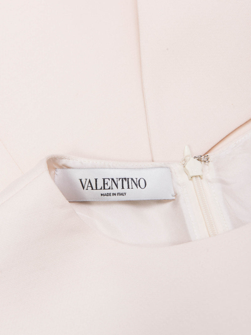 Valentino Runway Silk Wool Bow Tunic Ivory