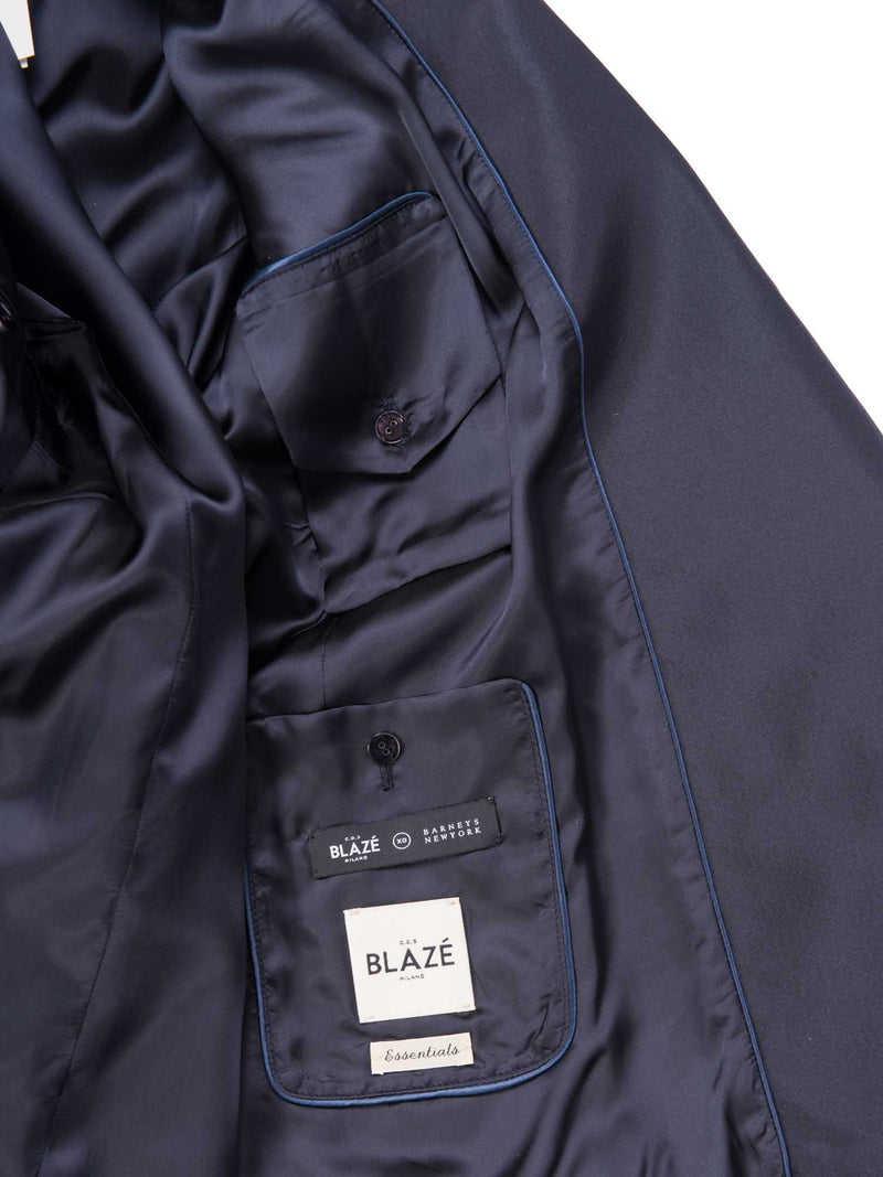 Blaze Milano Velvet Tuxedo Jacket Navy Blue