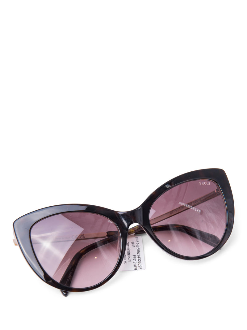 Emilio Pucci Logo Cat Eye Gradient Sunglasses Black