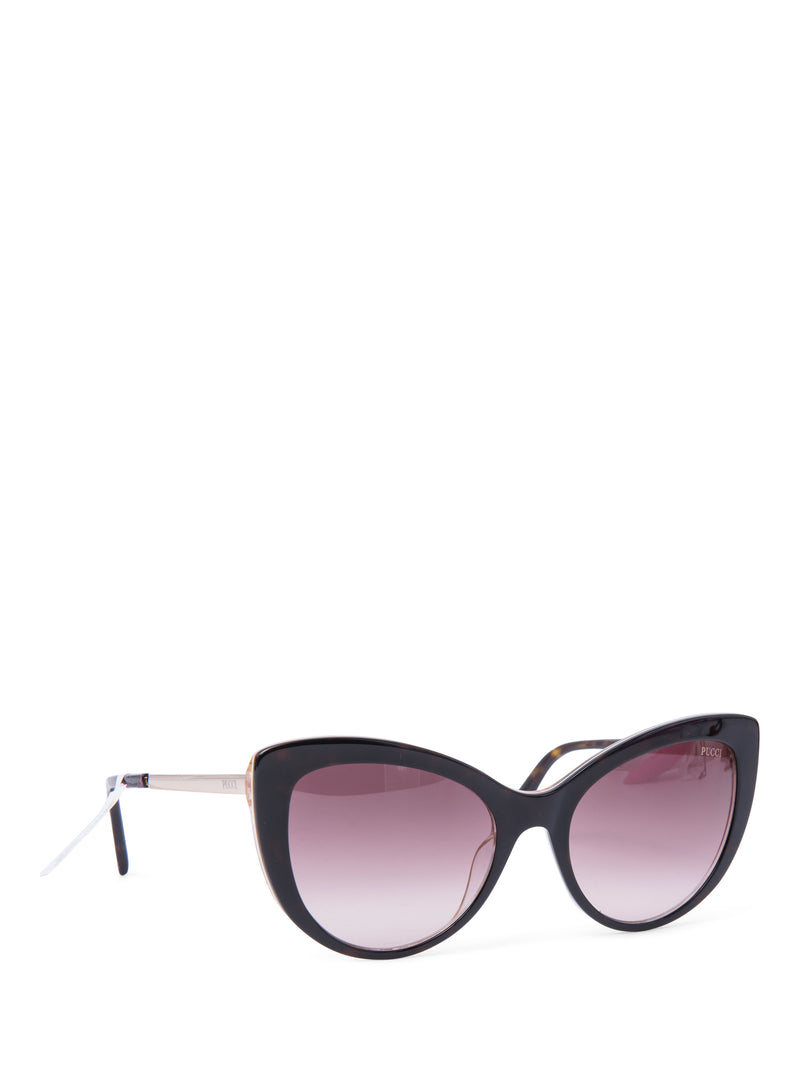 Emilio Pucci Logo Cat Eye Gradient Sunglasses Black