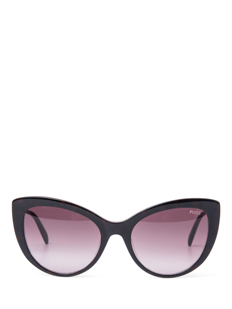 Emilio Pucci Logo Cat Eye Gradient Sunglasses Black