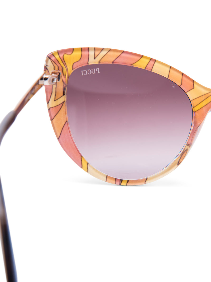 Emilio Pucci Logo Cat Eye Gradient Sunglasses Black